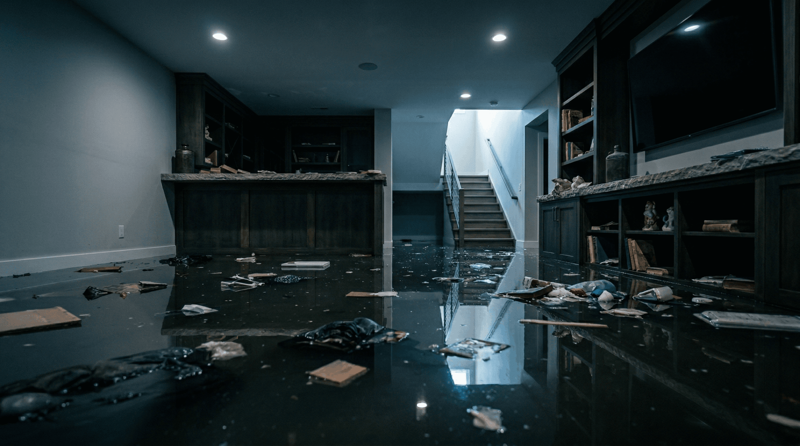 fort worth water damage restoration flooded home standing water
